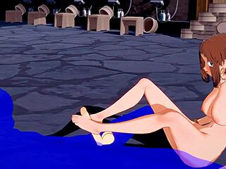 My Hero Academia Hentai: Uraraka’s Footjob Ends with Creampie in Japanese Anime Game Porn