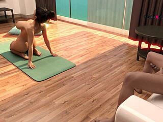 अलेक्स को लैंडलेडी की न्यूड योगा देखकर लंड खड़ा हो गया 3D गेम 😍