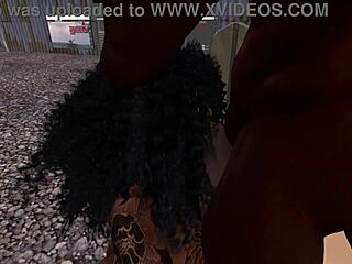 Black Man Pounds Ebony Babe with Huge Cock at Drive-In Theater