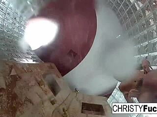 Steamy Shower Play With Christy and Dahlia. Behind-the-Scenes Lesbian Fun!