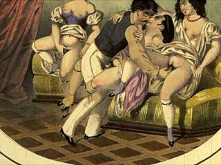 old-school erotic drawings bring vintage vibes to life