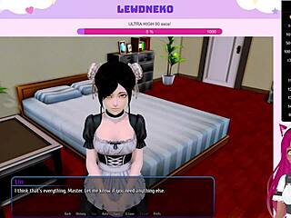 Vtuber LewdNeko plays steamy Harem Hotel game.