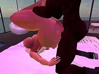 सेकंड लाइफ में ब्लैक मैन और लैटिना वुमन की बेडरूम मस्ती