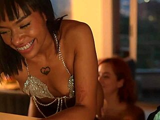 i seduce my roommie after her virtual sex with boyfriend, leading to our first fuck