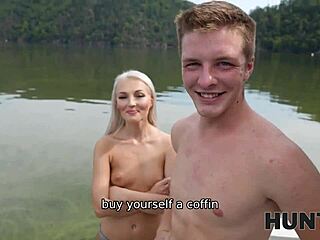 i'm crazy for this blonde teen's shaved pussy in wild czech action