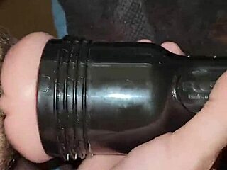 Fleshlight Stroke Session Ends with Massive Cumshot in Wild Anal Play