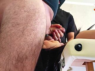 wife gives double blowjob, cum in mouth!