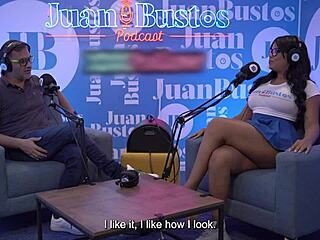 giant titted latina rosxanagutierrez gets penetrated by fuck machine on podcast 😍