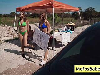 जेसी वाइल्ड्स जॉनी लव्स के मॉन्स्टर लंड का मजा कार वॉश में