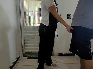 Wow! Brunette Teen 18+ Takes Big Cock After Workout in Rough Muff Dive!