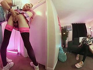 girlfriends dominate slave guys to cum