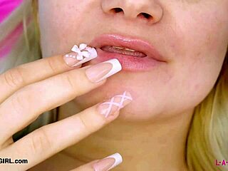 flawless blonde beauty flaunts her stunning figure