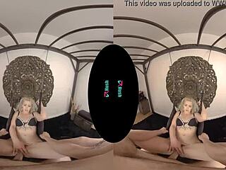 VRhush blonde Kay Carter tests your wild sex swing