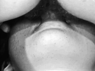 Vintage lesbians dive into hairy pussy action