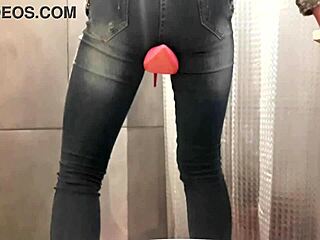 Desperate Pee in My Jeans and Pink High Heels!