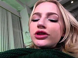 blonde sage rabbit teases with sucking then rides in rough kinky homemade sex