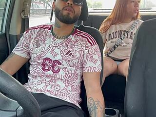 helping the taxi driver relax on the street