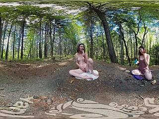 Sexual Yanks VR Turquoise Masturbates Outdoors with Wild Dildo Play