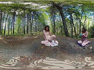 Sexual Yanks VR Turquoise Masturbates Outdoors with Wild Dildo Play