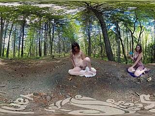 Sexual Yanks VR Turquoise Masturbates Outdoors with Wild Dildo Play