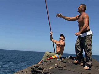 Mommy Enjoys Double Penetration Outdoors In Lingerie