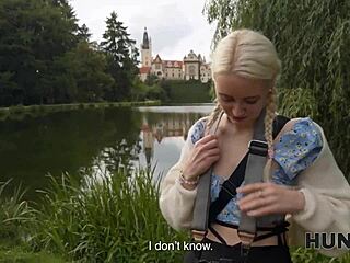 hey, that hunt4k guy picked up a cute young blonde with tight shaved pussy in the park and fucked her hard