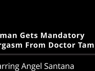 Freshman Gets Hitachi Orgasm from Doctor in Latex Gloves Backstage