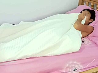 white cock stretches asian babe in deepthroat action