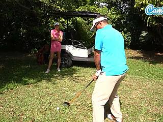 big tits teen golfer caught masturbating in public