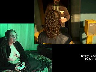 In this naked playthrough of Alan Wake 2, the character explores with big tits and tattoos