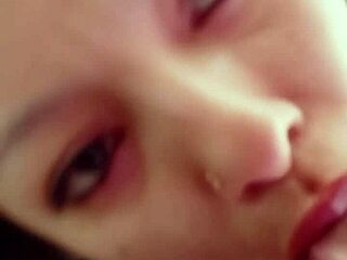 Latina Gives Deep Throat Blowjob