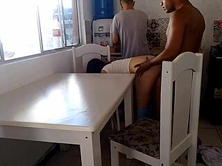 i watch my wife fuck big black cock in kitchen