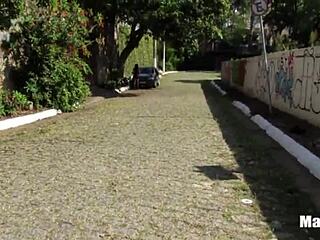 Fucking in public on the street with blowjob and cumshot! 😈