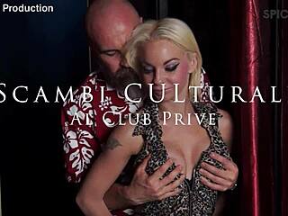 Blonde gets anal fucked in swinger club