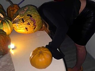 submissive girl squirts on monster cock during halloween blowjob and doggystyle fun