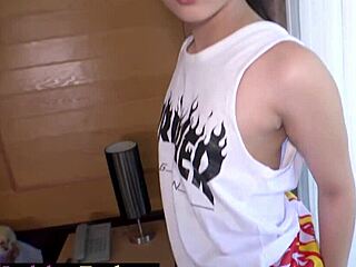 Sweet Thai Ladyboy Slut Rides White Cock After Hot Blowjob in POV