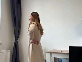 Stepmother couldn't go for a walk without panties, had to fuck with stepson