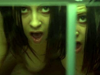 Luna Ruiz, the brunette, explores herself in the mirror scene