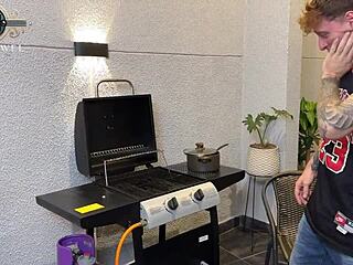 he says, 'i'm always late because i'm two minutes away from dinner with family' but really getting blowjob