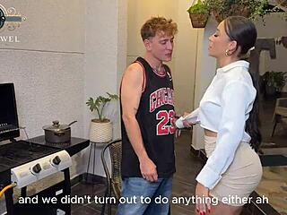 he says, 'i'm always late because i'm two minutes away from dinner with family' but really getting blowjob