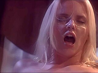 hannah deepthroats that cock all the way and he cums on her tits