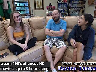 डॉ टैम्पा गायनाकोलॉजी एग्जाम में मीरा मुनरो को रिलैक्स करती 😊