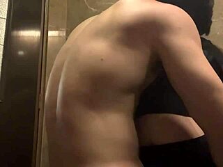 I sneak into my roommate's room to see her in panties and miniskirt, admiring her curvy asian body