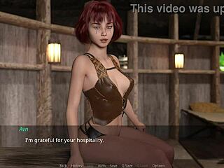 the adventure in lust city where the short hair red head interacts with the big white cock