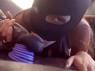 masked latina babe gets ass destroyed by big dick 😈💥