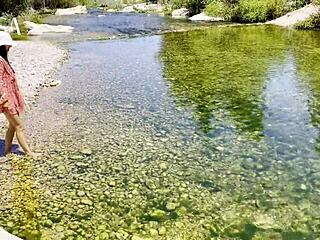 Outdoor Fucking Interrupted By Surprise, Intense Blowjob And Cum In Ass