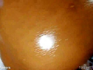 Ebony bends over for doggystyle.