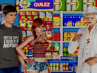 i can't believe in this anime game the inn 104, these big tits babes are getting fucked