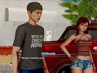 i can't believe in this anime game the inn 104, these big tits babes are getting fucked