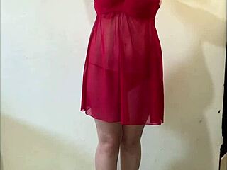 Nerdy Wife Strips for Boyfriend